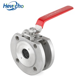 1 Piece Ball Valve With Direct Mounting Pad Flange End Wafer Type
