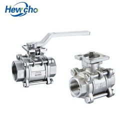 3 Piece Ball Valve With Direct Mounting Pad